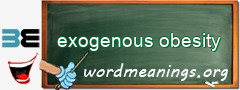 WordMeaning blackboard for exogenous obesity